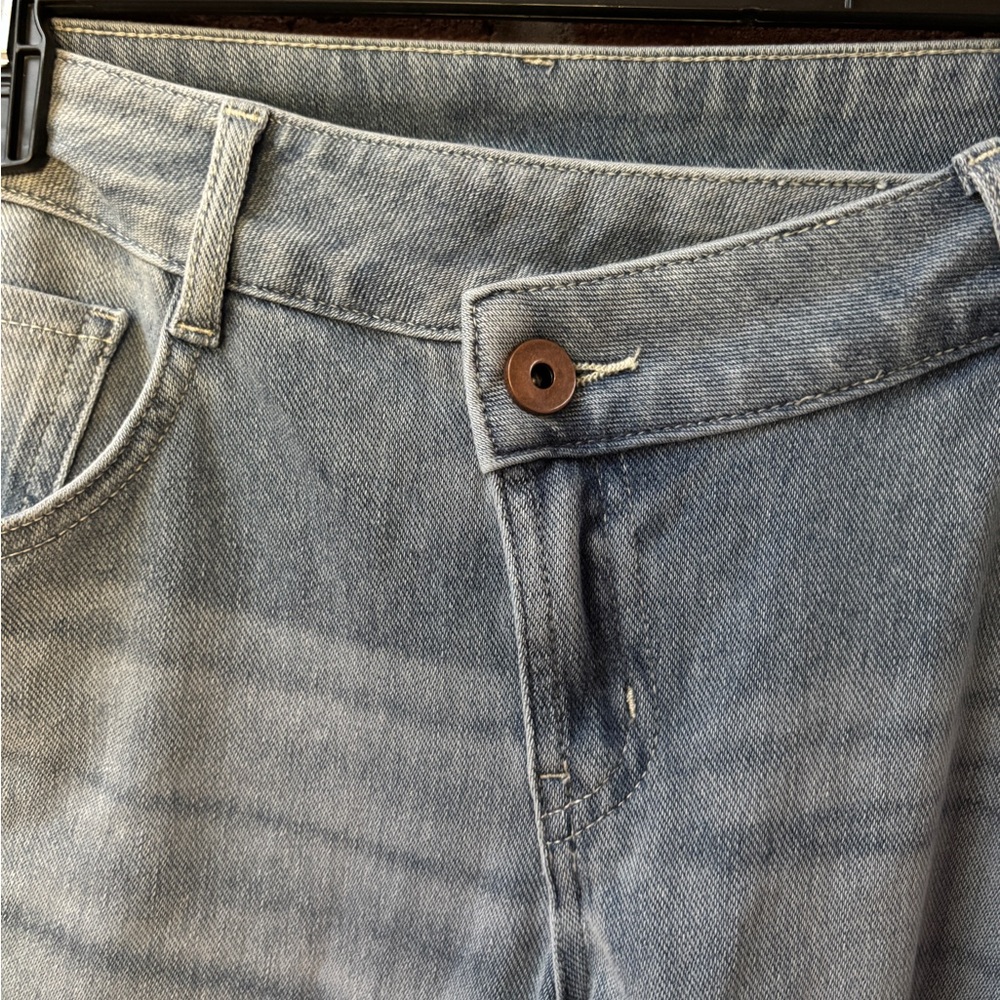 Halara Brand NWT Wide Leg Light Blue Women’s Jeans Small Petit - Picture 2 of 9